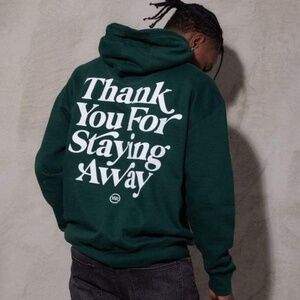 Y&R Young & Reckless Keep Your Distance/Thank You For Staying Away Hoodie Size L